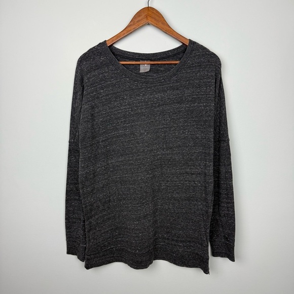 CALIA Carrie Underwood Effortless Zip Detail Pullover Caviar Cloud Gray - Picture 2 of 7